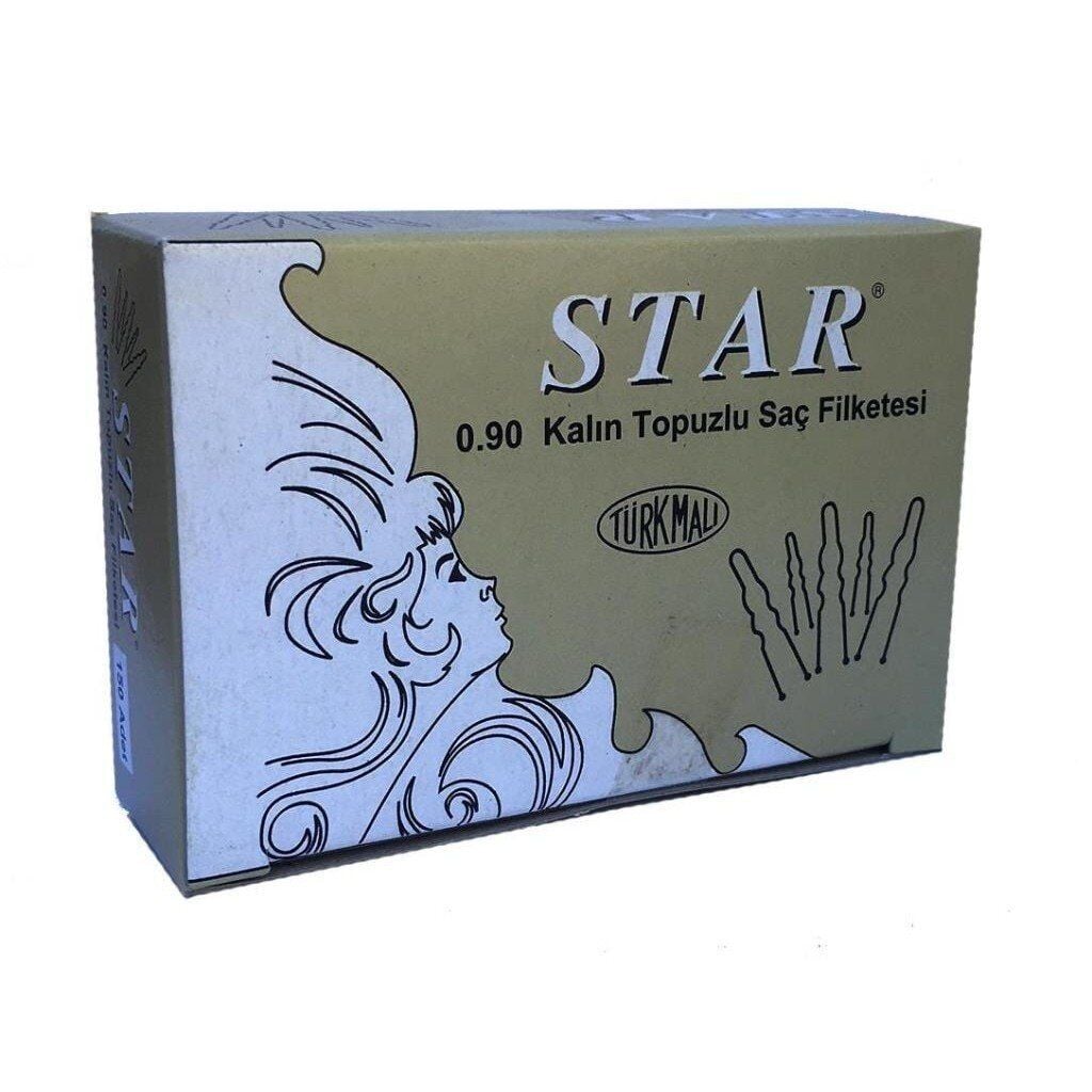 STAR TOPUZLU SAÇ FİRKETESİ 0,90 (150 ADET)