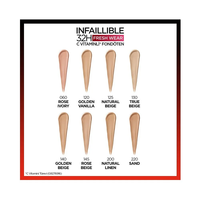 LOREAL FONDÖTEN INFAILLIBLE 060 Ivoıre Rose