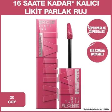 MAYBELLINE SUPERSTAY VINLY INK LİKİT RUJ 20 Coy