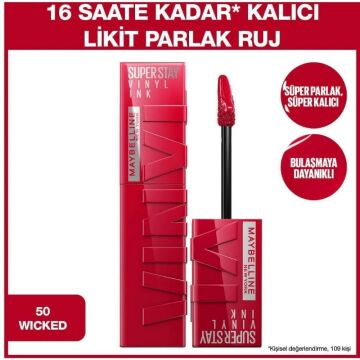 MAYBELLINE SUPERSTAY VINLY INK LİKİT RUJ 50 Wıcked