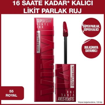 MAYBELLINE SUPERSTAY VINLY INK LİKİT RUJ 55 Royal