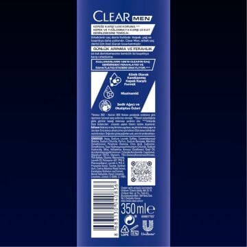 CLEAR MEN ŞAMPUAN 350ml Günlük Arınma Ve Ferahlık