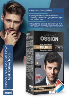 OSSION MEN JEL SAÇ BOYASI NO:5 AÇIK KAHVE 40ml