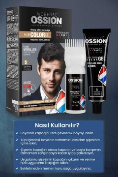 OSSION MEN JEL SAÇ BOYASI NO:5 AÇIK KAHVE 40ml