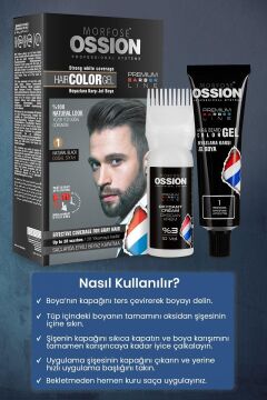 OSSION MEN JEL SAÇ BOYASI NO:1 DOĞAL SİYAH 40ml
