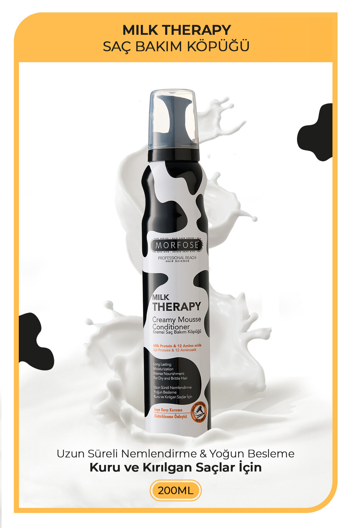 MORFOSE MILK THERAPY SAÇ KÖPÜĞÜ 200ML