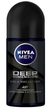 NIVEA MEN KOLTUK ALTI ROLL-ON DEEP DIMENSION Aktif Karbon