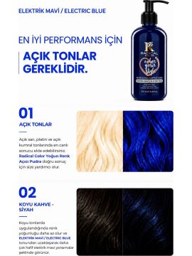 RADICAL COLOR SAÇ BOYASI 250ml Elektrik Mavi