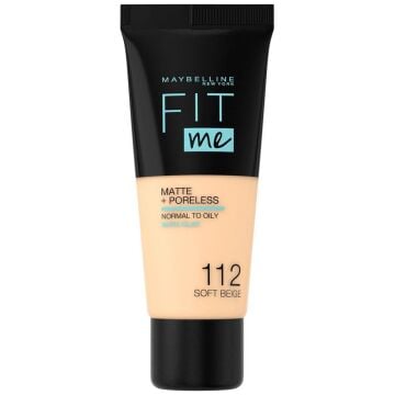 MAYBELLINE FONDOTEN FIT ME MATTE 112 Soft Beıge