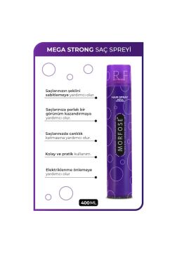 MORFOSE SAÇ SPREYİ 400ml MOR MEGA STRONG