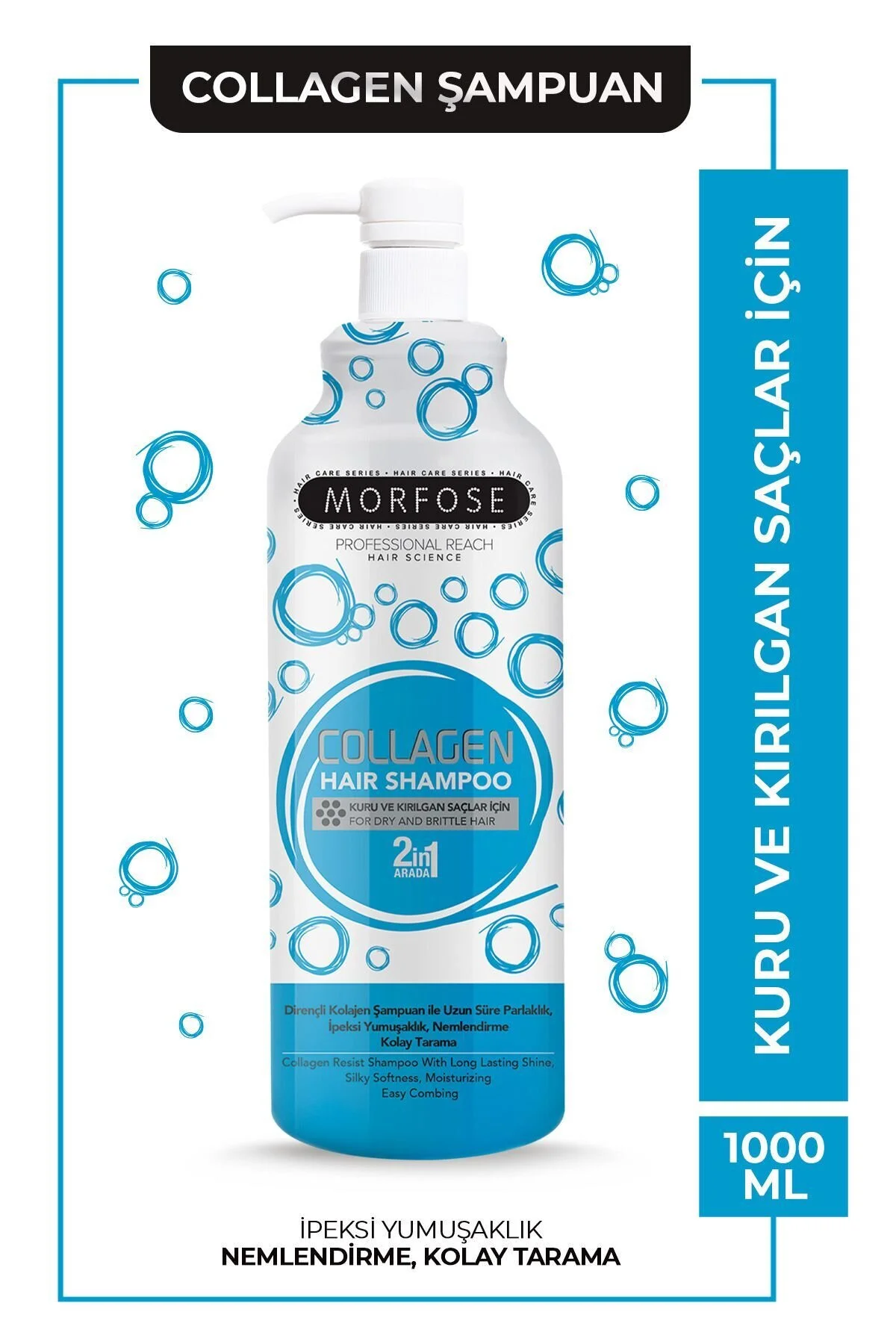 MORFOSE ŞAMPUAN 1000ml MAVİ SERİ COLLAGEN