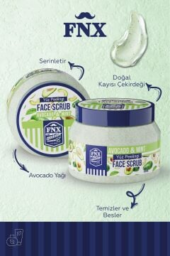 FNX BARBER FACE SCRUB PEELİNG AVOCADO&MINT 500 ML