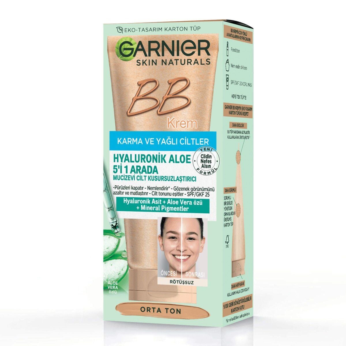 GARNIER BB KREM Hyaluronıc Aloe All-In-1 Medıum
