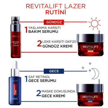 LOREAL REVITALIFT LAZER SAF RETİNOL Gece Serumu