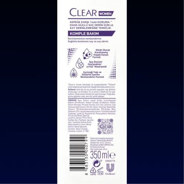 CLEAR WOMEN ŞAMPUAN 350ml Komple Bakım
