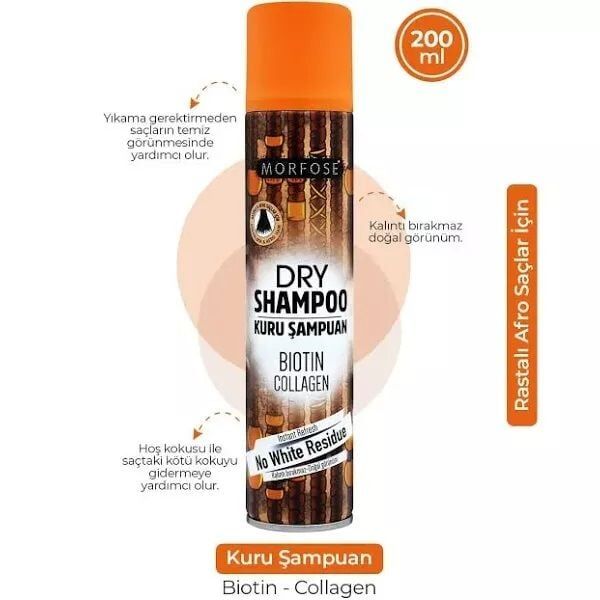MORFOSE KURU ŞAMPUAN BIOTIN COLLAGEN RASTALI SAÇLAR 200ML