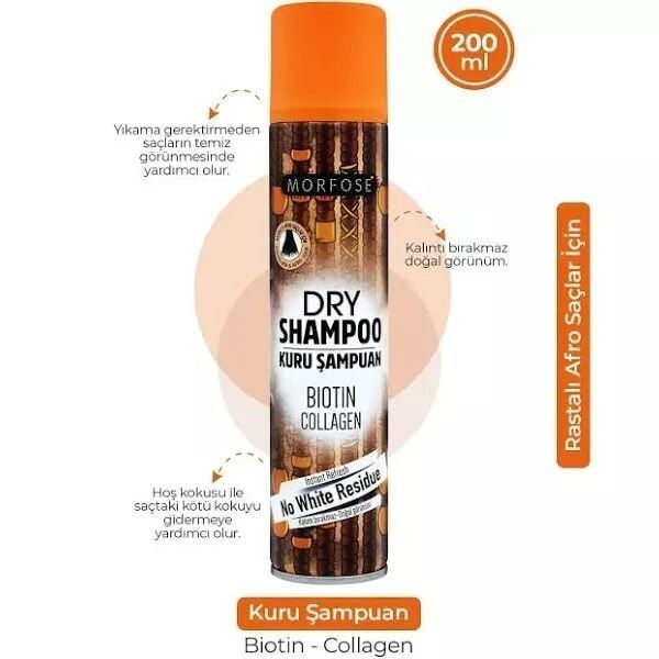 MORFOSE KURU ŞAMPUAN BIOTIN COLLAGEN RASTALI SAÇLAR 200ML
