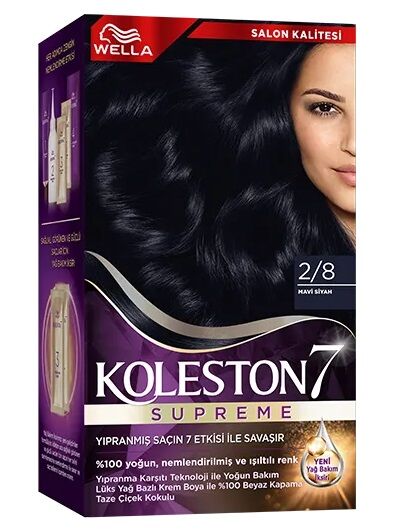 KOLESTON SAÇ BOYASI SET NO:2/8 Mavi Siyah