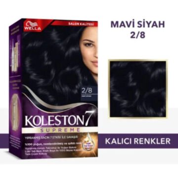 KOLESTON SAÇ BOYASI SET NO:2/8 Mavi Siyah