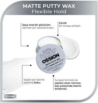 OSSION PUTTY MATTE WAX 100ml Flexible Hold