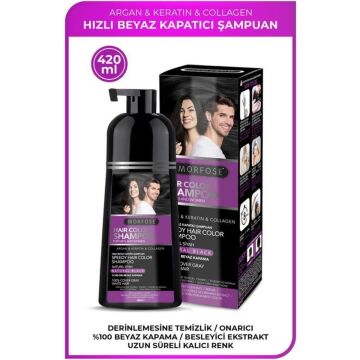 MORFOSE HIZLI BEYAZ KAPATICI ŞAMPUAN 420ml Siyah