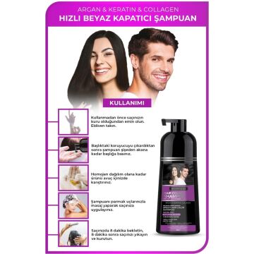 MORFOSE HIZLI BEYAZ KAPATICI ŞAMPUAN 420ml Siyah