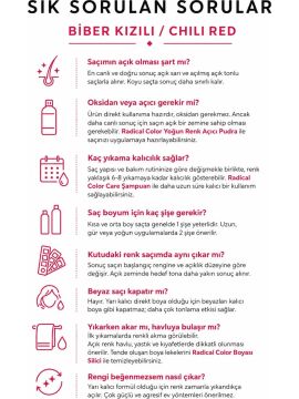 RADICAL COLOR SAÇ BOYASI 250ml  BİBER KIZILI