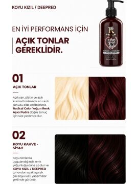 RADICAL COLOR SAÇ BOYASI 250ml DEEP RED/KOYU KIZIL