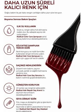 RADICAL COLOR SAÇ BOYASI 250ml DEEP RED/KOYU KIZIL