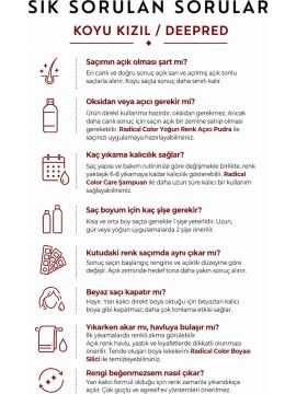 RADICAL COLOR SAÇ BOYASI 250ml DEEP RED/KOYU KIZIL