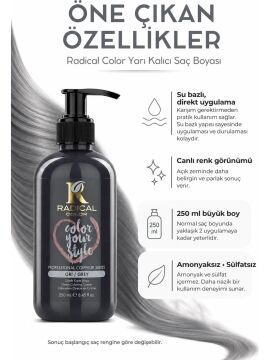 RADICAL COLOR SAÇ BOYASI 250ml GRİ