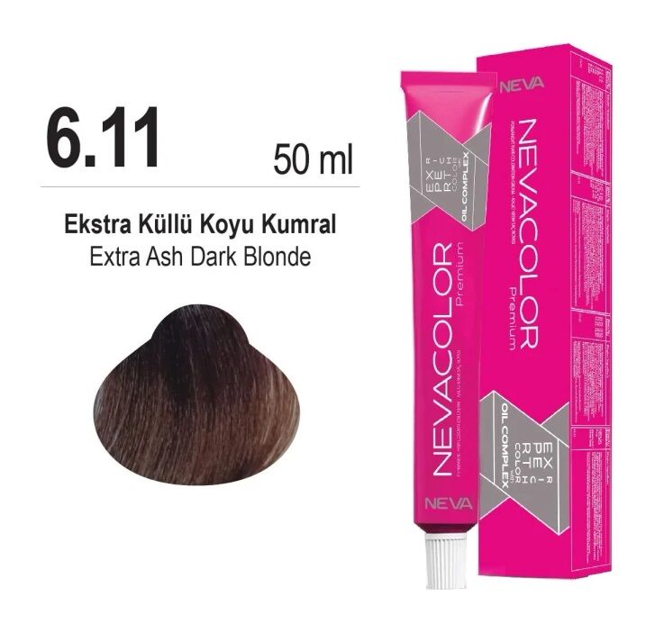 NEVACOLOR SAÇ BOYASI 6.11 EKSTRA KÜLLÜ KOYU KUMRAL