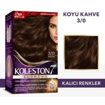 KOLESTON SAÇ BOYASI SET NO:3/0 Koyu Kahve