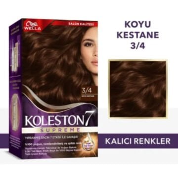 KOLESTON SAÇ BOYASI SET NO:3/4 Koyu Kestane