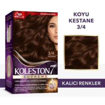 KOLESTON SAÇ BOYASI SET NO:3/4 Koyu Kestane