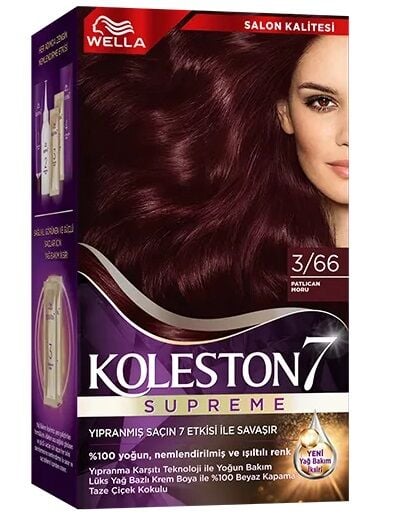 KOLESTON SAÇ BOYASI SET NO:3/66 Patlıcan Moru