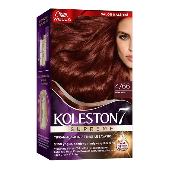 KOLESTON SAÇ BOYASI SET NO:4/66 Sıcak Kızıl