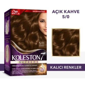 KOLESTON SAÇ BOYASI SET NO:5/0 Açık Kahve
