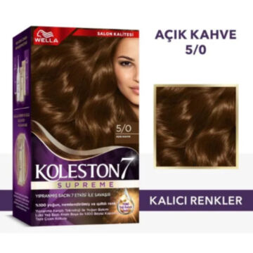 KOLESTON SAÇ BOYASI SET NO:5/0 Açık Kahve