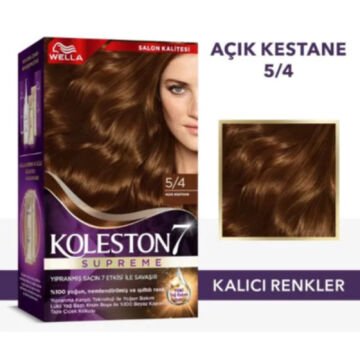 KOLESTON SAÇ BOYASI SET NO:5/4 Açık Kestane