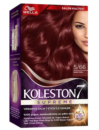 KOLESTON SAÇ BOYASI SET NO:5/66 Şarap Kızılı