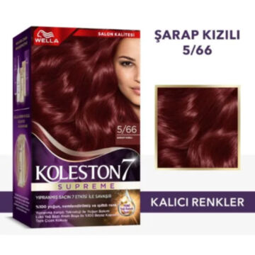 KOLESTON SAÇ BOYASI SET NO:5/66 Şarap Kızılı