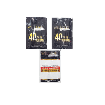 WELLOVE SAÇ AÇICI SET 1 Adet 30gr Toz+2 adet 30ml 40vol.