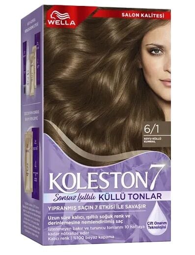 KOLESTON SAÇ BOYASI SET NO:6/1 Koyu Küllü Kumral