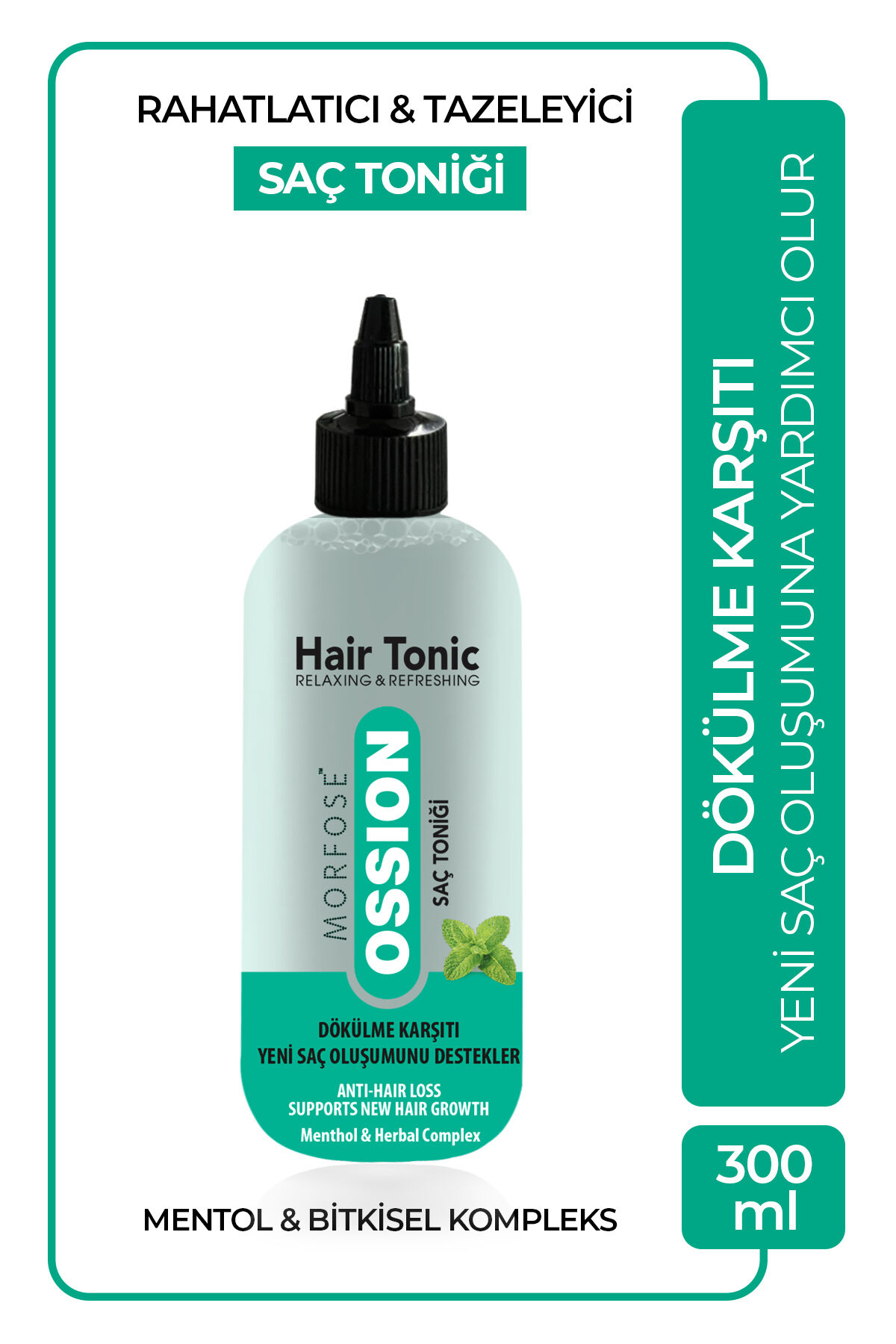 MORFOSE OSSİON SAÇ TONİĞİ 300ml Dökülme Karşıtı Menthol & Herbal Complex