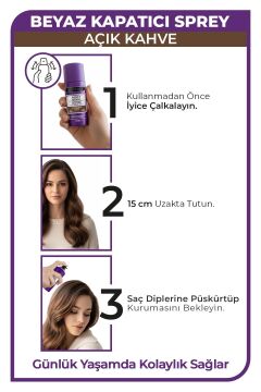 MORFOSE ROOT RETOUCH BEYAZ KAPATICI SPREY 75ML AÇIK KAHVE