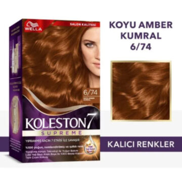 KOLESTON SAÇ BOYASI SET NO:6/74 Koyu Amber Kumral