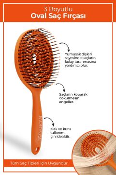 MORFOSE Pro Üç Boyutlu Oval Saç Fırçası Turuncu