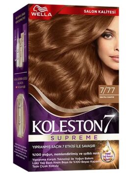 KOLESTON SAÇ BOYASI SET NO:7/77 Işıltılı Kahve