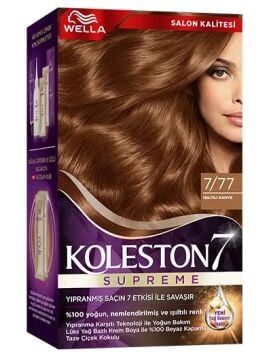 KOLESTON SAÇ BOYASI SET NO:7/77 Işıltılı Kahve